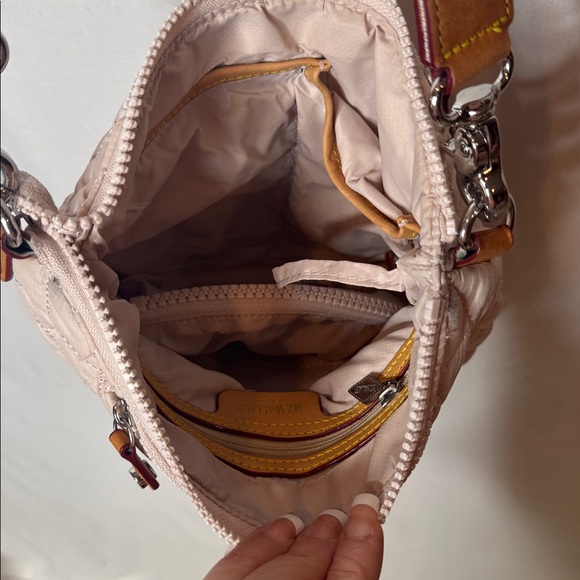 MZ Wallace Metro Scout Quilted Crossbody Bag In Rose (Light Pink). - Picture 14 of 16